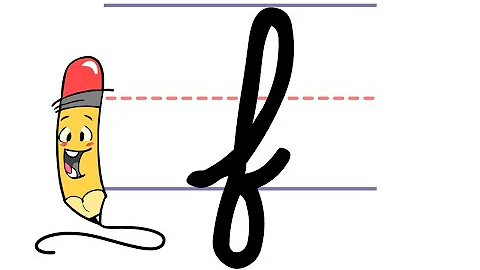 Pencil Pete's Cursive Writing - Lowercase f