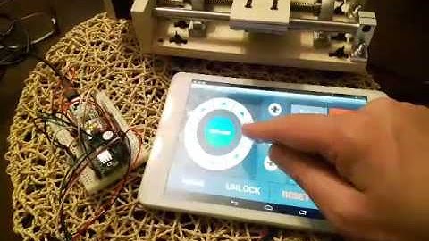 Test CNC oś X sterowana Bluetooth Hc 06 Arduino Nano Grbl