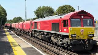 DB Cargo Class 66 no. 66020 passes Tolworth