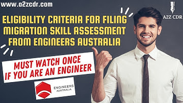 ENGINEERS AUSTRALIA CDR SKILL ASSESSMENT ELIGIBILITY CRITERIA