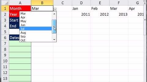 Excel Magic Trick 848: Create List of Dates For Month With Formula