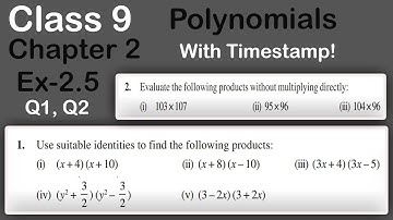 Chapter 2 | Ex 2.5 Q1, Q2 | Class 9 Maths | Polynomials | NCERT | in hindi | #class9maths