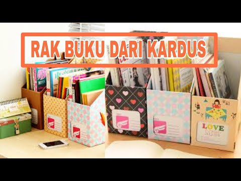 CARA BUAT  RAK  BUKU  DARI  KARDUS  YouTube