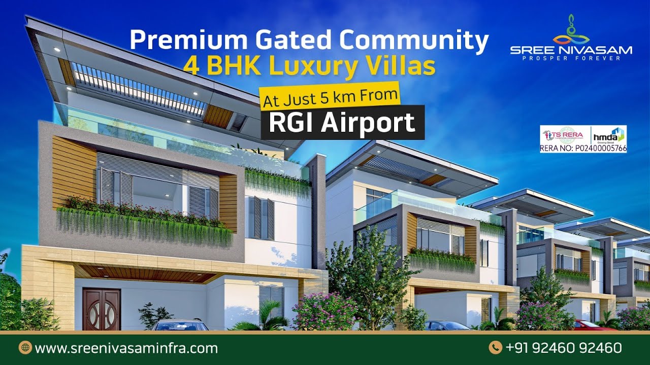 Luxury Park 2 Premium Gated Community 4BHK Triplex Villas In Hyderabad, Shamshabad Airport Villas