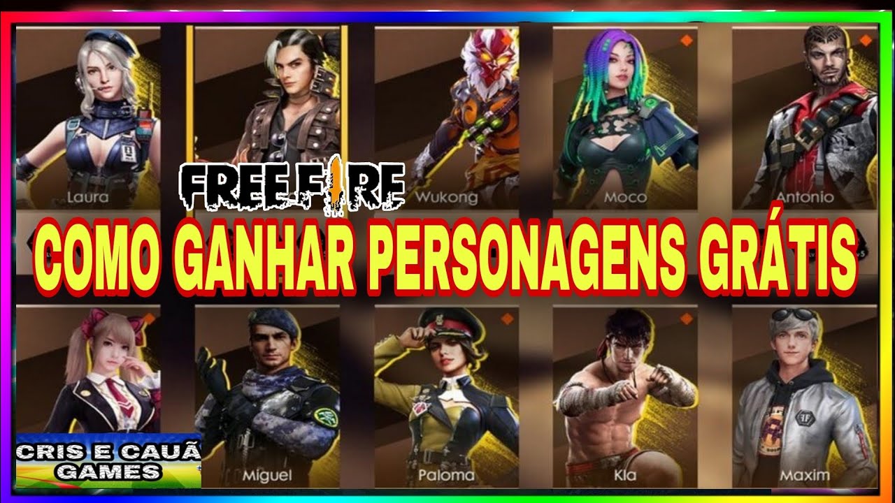 Free Fire: como vincular personagens e consegui-los grátis, free fire