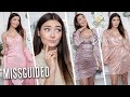 TRYING ON VERY EXTRA MISSGUIDED DRESSES! NEW YEARS EDITION! AD