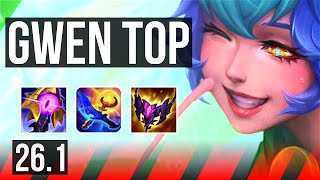 GWEN vs RENEKTON (TOP) | 53K damage, 5k gold comeback | KR Master | 26.1