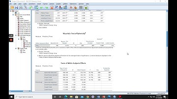 One Way Within Groups ANOVA