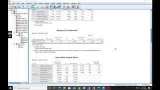 One Way Within Groups ANOVA