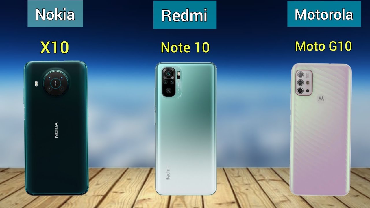 NOKIA X10 vs XIAOMI REDMI NOTE 10 vs MOTOROLA G10 FULL COMPARISON