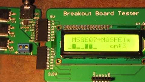 MSGEQ7+MOSFET breakout board in action