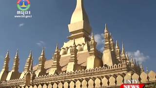 Lao NEWs on LNTV: The fourth restoration of Vientiane's Pha That Luang.25/10/2016