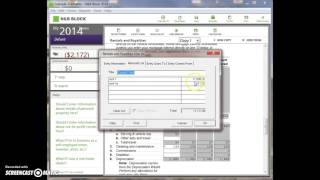 HR Block 2014 bug in itemized lists