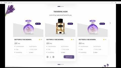 E-commerce website for perfumes