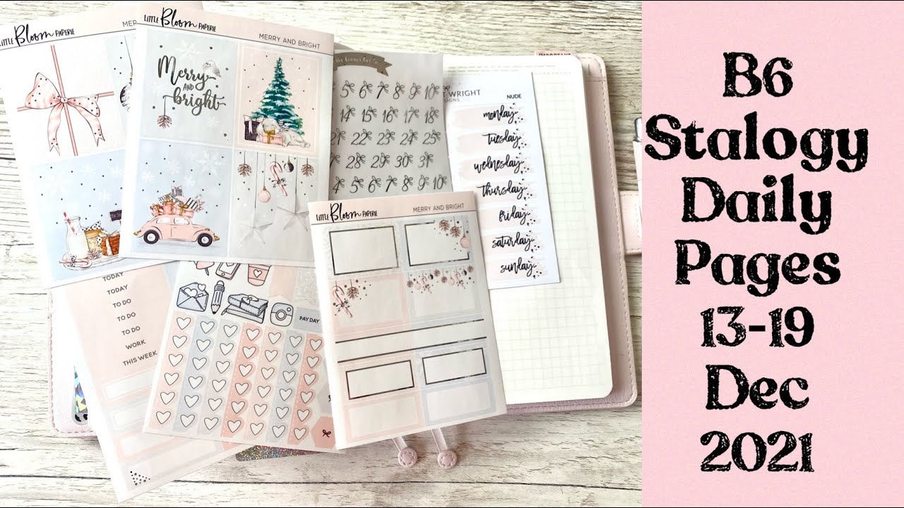 B6 Stalogy || plan with me weekly pages || 13-19 December 2021 - YouTube