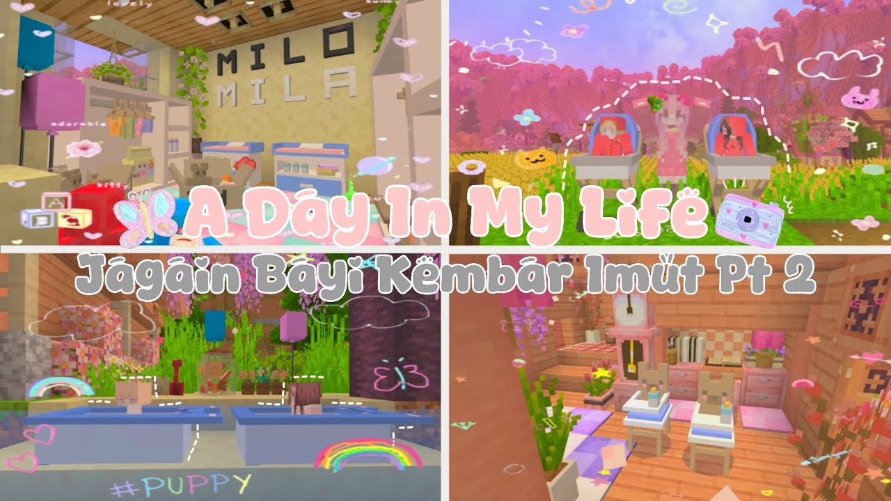 𑣲˙.꒷👩🏻‍🍼Ajak Keliling Desa & Main Air Didanau || Daily Vlog Seru!🤽🏻‍♀️ #minecraft #dramakawaiiworld 