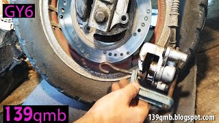 Как заменить тормозные колодки на скутере