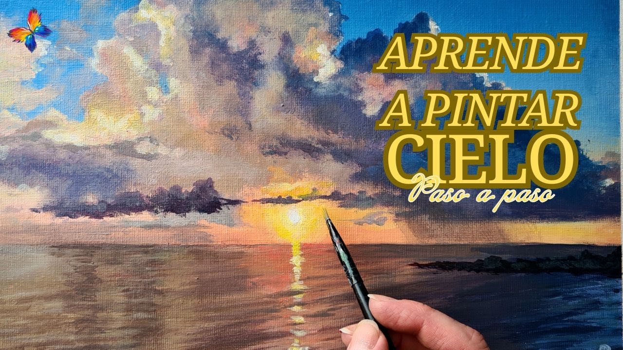 Aprende a Pintar un Cielo al Atardecer  EN 20 MINUTOS