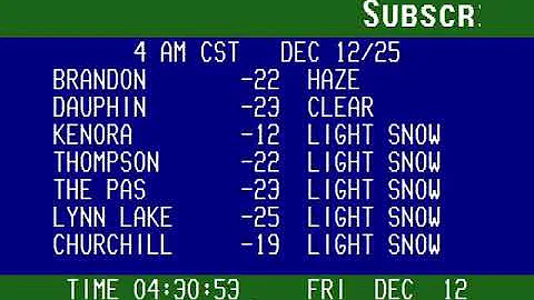 [24/7] Winnipeg Weather Channel | 80/90s Cable TV