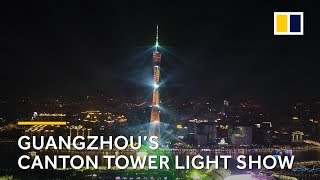 Chinese light show: Guangzhou’s Canton Tower lights up to celebrate Lunar New Year