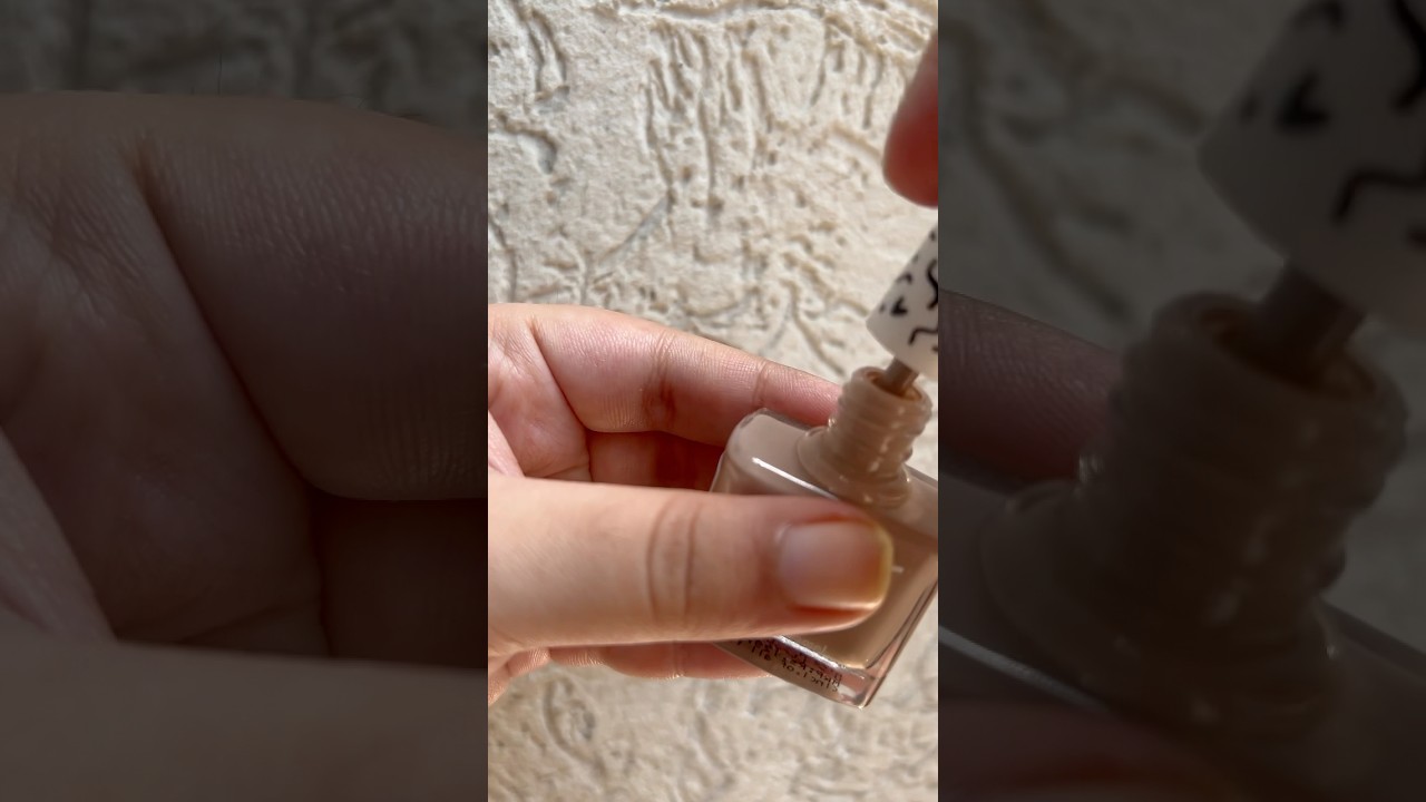 Trying out this pretty beige BTS nailpaint from Nykaa 💅  