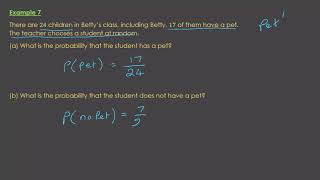Y 8 Probability Theoretical Complementary Events Example 7