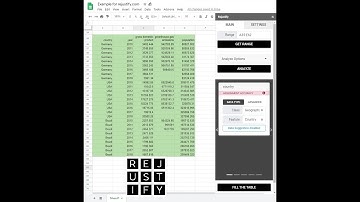 Tutorial Example for Finding Data with rejustify Google Sheets Add-on by rejustify.com