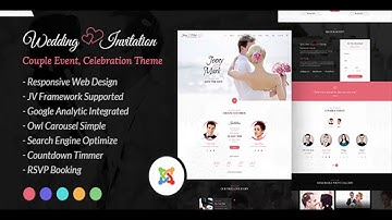 Wedding Invitation - Couple Event and Celebration Joomla Theme | Themeforest Website Templates and
