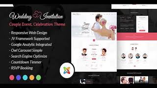 Wedding Invitation - Couple Event and Celebration Joomla Theme | Themeforest Website Templates and
