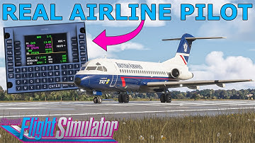 UNS-1 FMS Full Tutorial With a Real Airline Pilot (JustFlight F-28/Bae146)