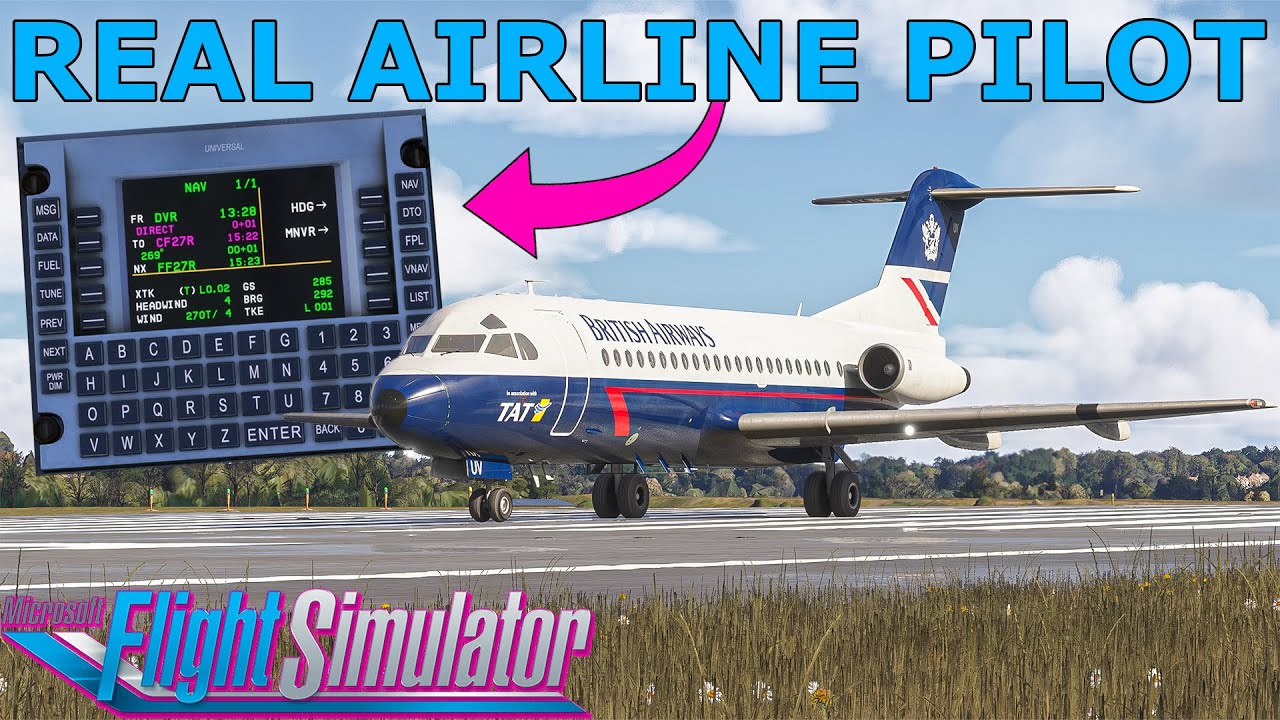 UNS-1 FMS Full Tutorial With a Real Airline Pilot (JustFlight F-28/Bae146)