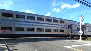LIRR Train 78 to Patchogue with 501 Leading - 4th Ave Railroad Crossing, Bay Shore NY