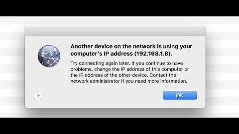 another device on the network is using your computer's ip address what does this mean