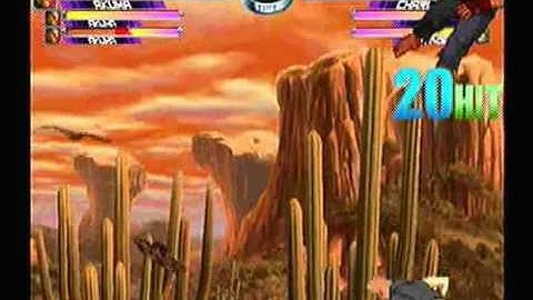 MvC2: Charlie meterless 100% combo on Akuma (dmg data)