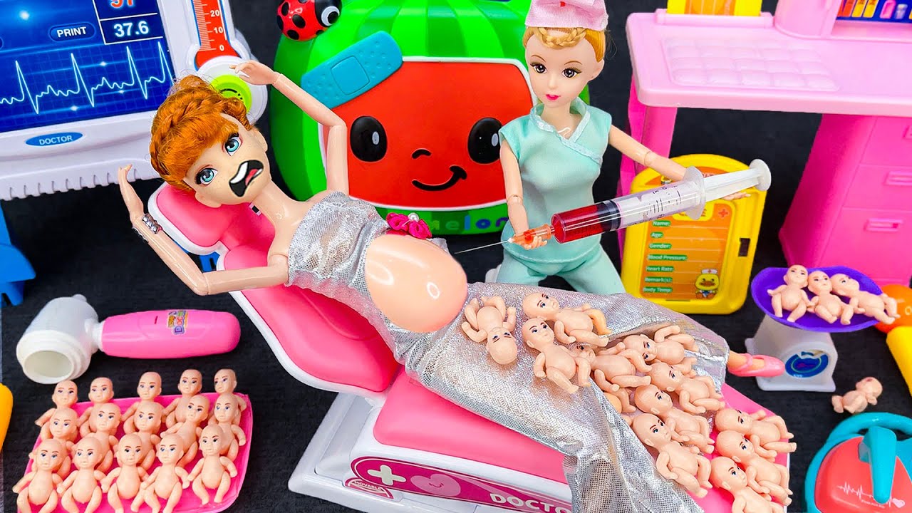 21 Minutes Satisfying with Pregnant Woman Emergency, Pinkfong Ambulance Car, Barbie Nurse