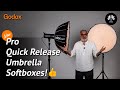 New pro quick release umbrella soft boxes from godox i detailed demonstration 