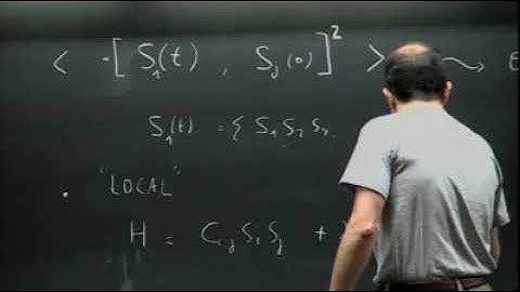 Juan Maldacena Lecture 4 on Entanglement Entropy 1