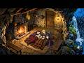 Sheltering from Summer Storm in Cave | Cozy Rain Sounds | Ghibli Video ASMR