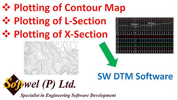 Contour Map || L-Section || X-Section using SW -DTM in Nepali language (Example of Road Survey)