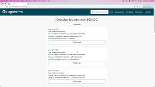 Registrepro.fr Comment Obtenir Les Annonces Officielles Bodacc Dune Entreprise ?