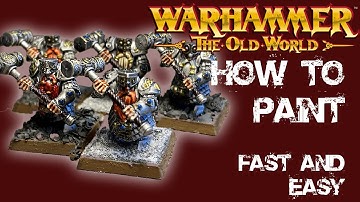 How to Paint Warhammer the Old World Dwarf Hammers FAST and EASY