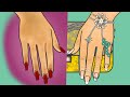 [Nail Salon Animation ASMR] French Tip Manicure Animation| Nail Care Routine|Manicure Transformation