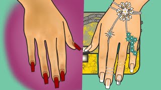 [Nail Salon Animation ASMR] French Tip Manicure Animation| Nail Care Routine|Manicure Transformation