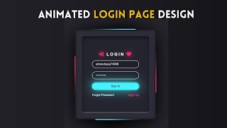 How To Create Modern Animated Login Page Using HTML & CSS