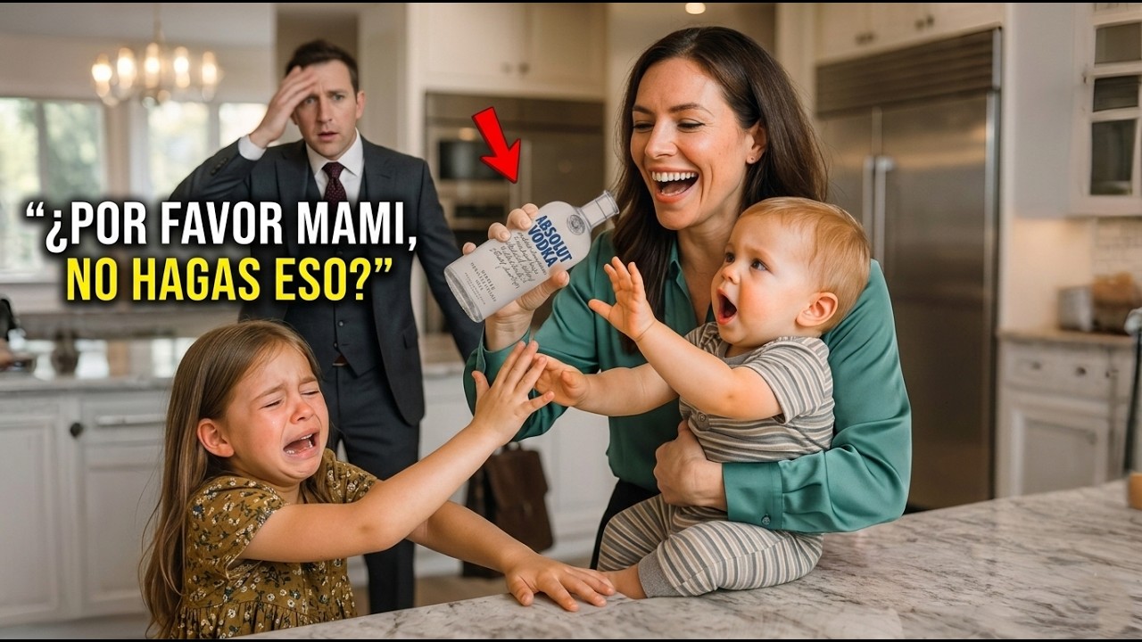 Niña gritó “¡No le des eso!” Alcohol en botella. Su hermanito convulsionó y un millonario lo vio.