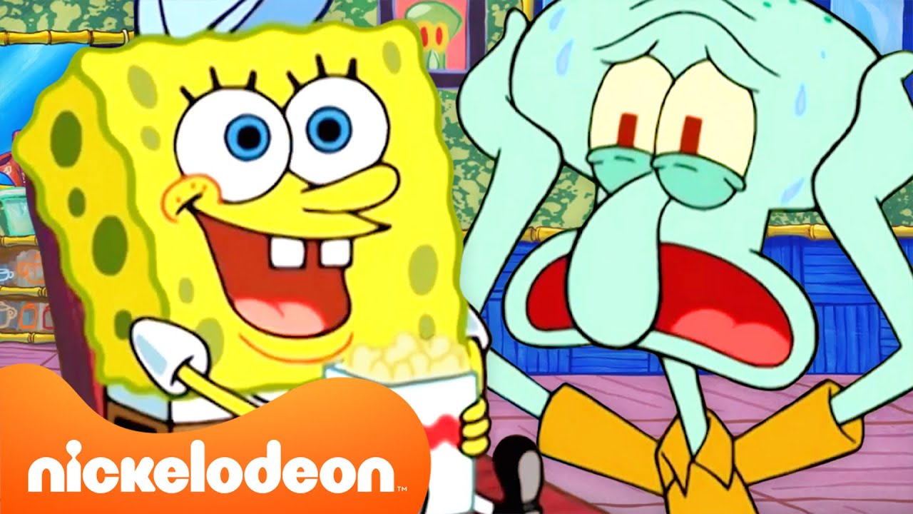 Губка Боб | Герои Спанч Боба тусуются у Сквидварда 30 минут 🦑 | Nickelodeon Cyrillic