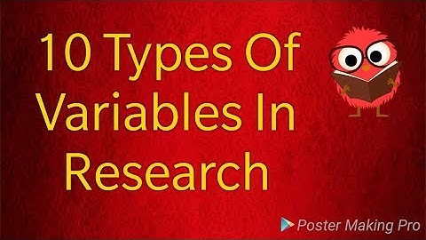 Types Of Variables | Net-UGC| Paper 1| Research