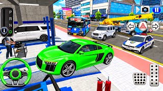 NEW Audi A8 Is Ready for Auto Repair Shop 🚗🛠️| Police Car 🚨 vs City Bus Repair 🛠️ | 3D Driving Class screenshot 5