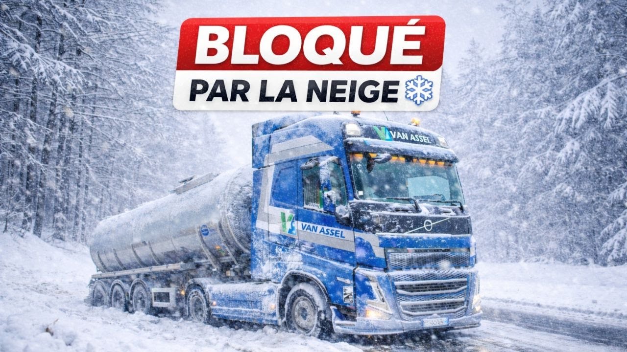 Routier bloqué par la neige : une journée impossible sur la route