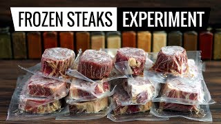 Frozen Steaks Experiment  What's Best for Sous Vide?